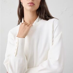 Banana republic factory volume sleeve cropped sweater